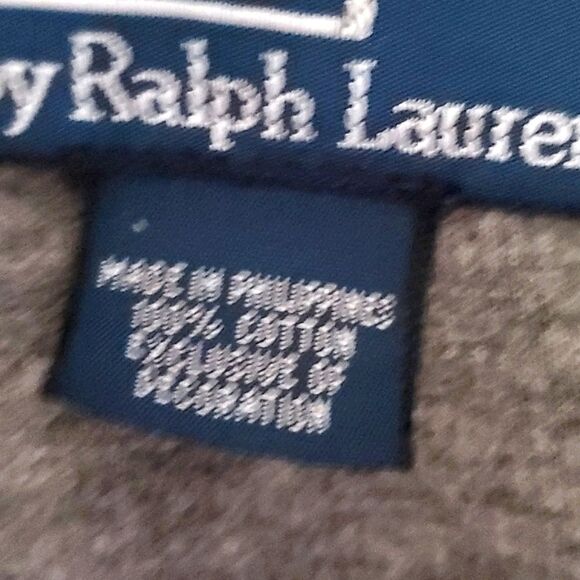 Polo Ralph Lauren Heather Gray Pony Logo Quarter Zip Pullover Windbreaker Jacket - Picture 11 of 11